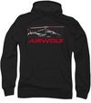 Airwolf Grid Hoodie Sweatshirt Black Adult Hoody Sweat Shirt