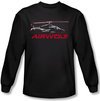 Airwolf Grid Long Sleeve Black Tee T-Shirt