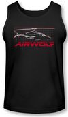 Airwolf Grid Tank Top Shirt Black Tee T-Shirt