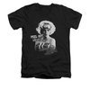 American Graffiti Shirt Slim Fit V Neck Peel Out Black Tee T-Shirt