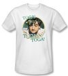 Animal House Slim Fit T-shirt Movie Bluto Toga Adult White Tee Shirt