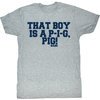 Animal House T-shirt Little Piggie Adult Athletic Heather Tee Shirt