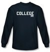 Animal House T-shirt Movie College Navy Blue Long Sleeve Tee Shirt