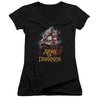 Army Of Darkness Juniors V Neck Shirt Bloody Poster Black T-Shirt