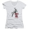 Army Of Darkness Juniors V Neck Shirt Name&#039;s Ash White T-Shirt