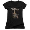 Army Of Darkness Juniors V Neck Shirt Reeeal Ugly! Black T-Shirt