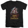 Army Of Darkness Slim Fit V-Neck Shirt Bloody Poster Black T-Shirt