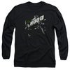 Arrow Shirt Green Tipped Long Sleeve Black Tee T-Shirt