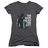 Arrow Shirt Juniors V Neck You Have Failed Charcoal T-Shirt