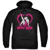 Betty Boop Hoodie Scrolling Hearts Black Sweatshirt Hoody