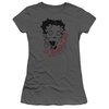 Betty Boop Juniors Shirt Classic Zombie Charcoal T-Shirt