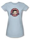 Betty Boop Juniors T-shirt All American Girl Light Blue Tee