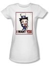 Betty Boop Juniors T-shirt Auntie Boop White Tee