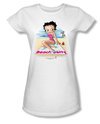 Betty Boop Juniors T-shirt Beach Betty White Tee