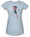 Betty Boop Juniors T-shirt Blah Blah Blah Light Blue Tee