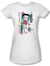 Betty Boop Juniors T-shirt Booping 80s Style White Tee