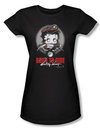 Betty Boop Juniors T-shirt Born To Ride Black Tee