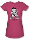 Betty Boop Juniors T-shirt Born Wild Hot Pink Tee