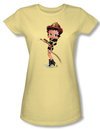 Betty Boop Juniors T-shirt Firefighter Banana Tee