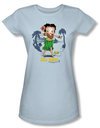 Betty Boop Juniors T-shirt Hula Honey Light Blue Tee