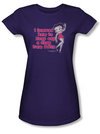 Betty Boop Juniors T-shirt Learned From Betty Purple Tee