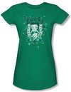 Betty Boop Juniors T-shirt Lucky Boop Kelly Green Tee