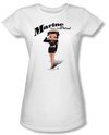 Betty Boop Juniors T-shirt Marine Boop White Tee