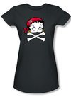 Betty Boop Juniors T-shirt Pirate Black Tee