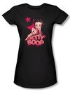 Betty Boop Juniors T-shirt Sexy Star Black Tee