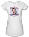 Betty Boop Juniors T-shirt Sweet Dreams White Tee