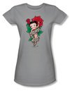 Betty Boop Juniors T-shirt Tattoo Silver Tee