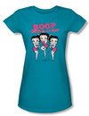 Betty Boop Juniors T-shirt The Boops Have It Turquoise Tee