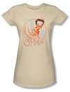 Betty Boop Juniors T-shirt The Windy City Cream Tee