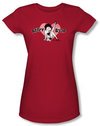 Betty Boop Juniors T-shirt Vintage Cutie Pup Red Tee