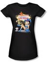 Betty Boop Juniors T-shirt Welcome Las Vegas Black Tee