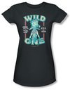 Betty Boop Juniors T-shirt Wild One Charcoal Tee