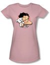 Betty Boop Juniors T-shirt Wink Wink Pink Tee