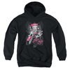 Betty Boop Kids Hoodie Biker Babe Black Youth Hoody