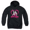 Betty Boop Kids Hoodie Scrolling Hearts Black Youth Hoody