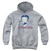 Betty Boop Kids Hoodie Zombie Pinup Athletic Heather Youth Hoody