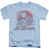 Betty Boop Kids Shirt All American Biker Light Blue T-Shirt