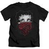 Betty Boop Kids Shirt Bandana &amp; Roses Black T-Shirt