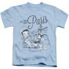 Betty Boop Kids Shirt Greetings From Paris Light Blue T-Shirt