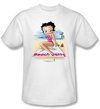 Betty Boop Kids T-shirt Beach Betty Youth White Tee Shirt