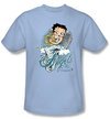 Betty Boop Kids T-shirt I Believe In Angels Youth Light Blue Tee Shirt