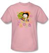 Betty Boop Kids T-shirt Peace Love And Boop Youth Pink Tee Shirt