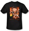 Betty Boop Kids T-shirt Sunset Rider Youth Black Tee Shirt