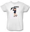 Betty Boop Ladies T-shirt Air Force Boop White Tee Shirt