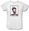 Betty Boop Ladies T-shirt Auntie Boop White Tee Shirt