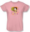 Betty Boop Ladies T-shirt Peace Love And Boop Pink Tee Shirt